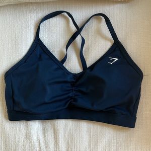 GYMSHARK BRA NAVY BLUE SIZE MEDIUM GOOD CONDITION